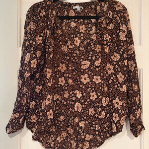 Ruched longsleeve blouse by Amuse Society.